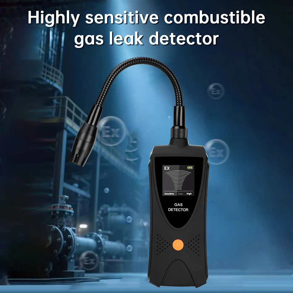 LCD Combustible Gas Detector Color Natural Gas Leak Detector Methane LPG Leak Detection Analyzers Tool With Audible Visual Alarm - Image 5