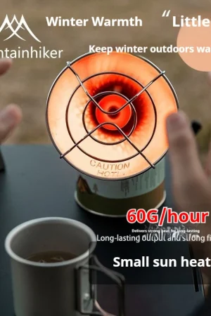 Mini Portable Outdoor Camping Gas Heater Ice Fishing Warmth Stove Compact Travel Essential Wild Sun Gas Canister Warmer