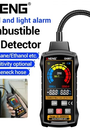 Gas Leak Detector Combustible 50~10000PPM Methane Detection Detector Co2 Alcohol LPG Methane Digital Tester Tools ANENG GN807