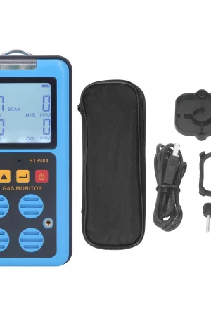 Gas Monitor 4 in 1 CO H2S O2 LEL Accurate Measurement Sound Light Vibration Alarm Backlit Display Gas Detector Gas Detector