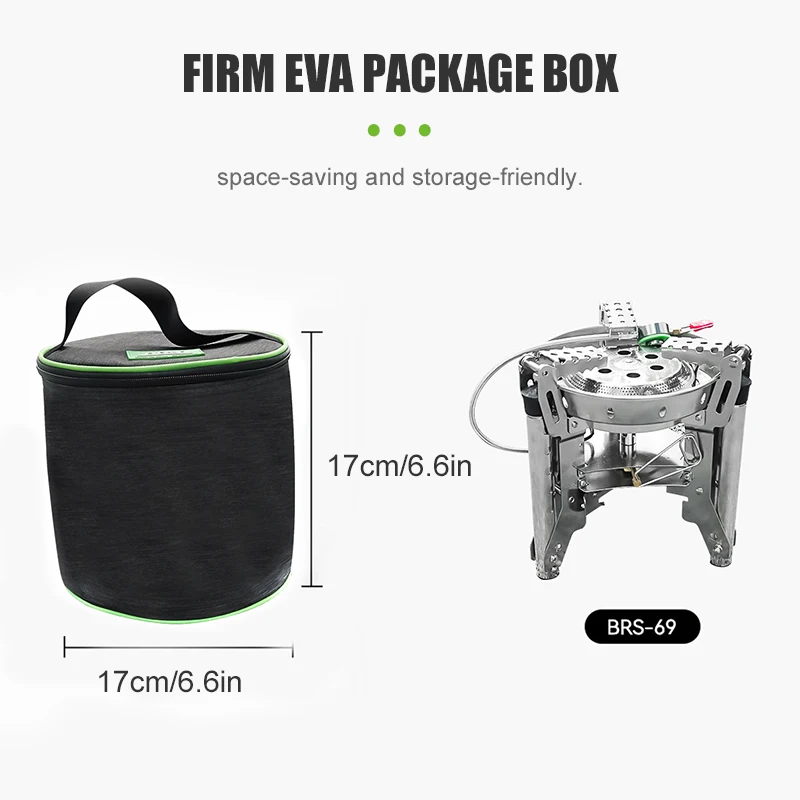 BRS-69 High Power 4360W Outdoor Gas Stove Adjustable Height Foldable Gas Burner Camping Picnic Windproof Stove Cooking Accessory - Image 3