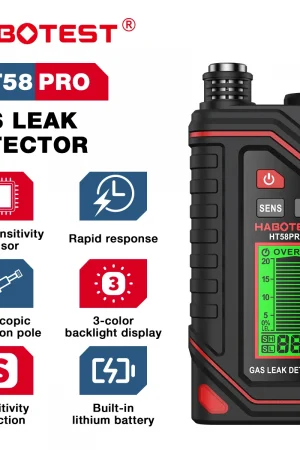 HABOTEST HT58PRO Gas Leak Detector Gas High Precision Gas Sensor Sensitive Sensor Portable Combustible Gas Detector