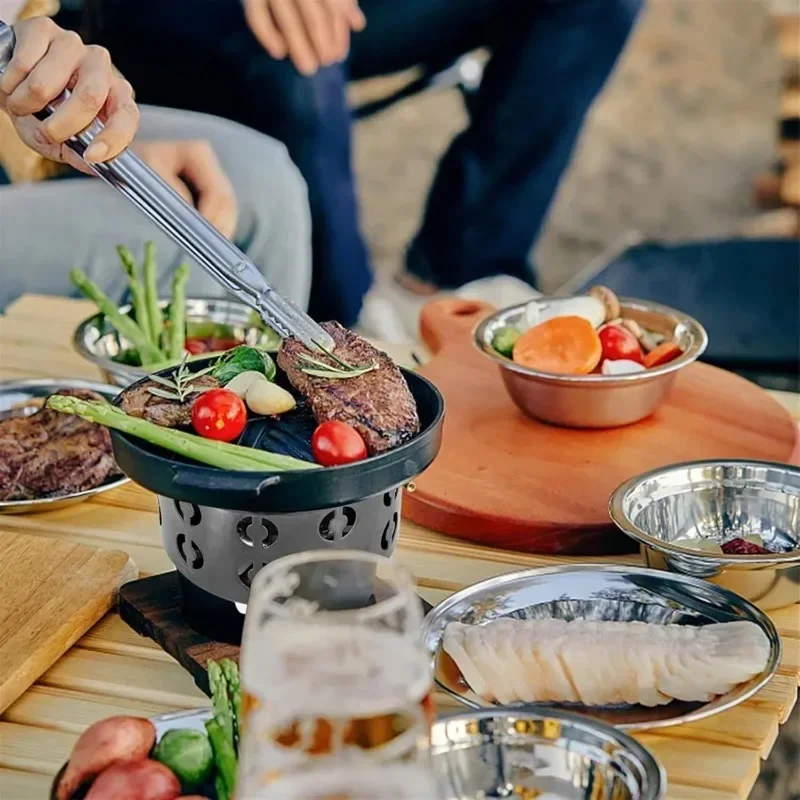 19800W 7-Core Camping Stove High-Power Strong Fire Portable Tourist Gas Burner Windproof Electronic Ignition Camping Equipment - Image 2