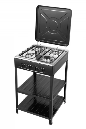 4 Burners Gas Stove Propane Removable Smokeless Barbecue Grill Portable BBQ Grill w/Movable Storage Bracket