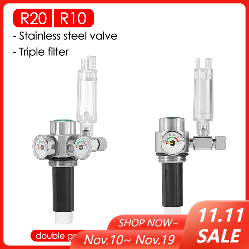 Internal Thread CO2 Steel Cylinder Generator Stainless Steel Valve Aquarium CO2 Carbon Fiber Filter Element Accessories Filter